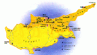 Map Of The Turkish Republic Of Northern Cyprus